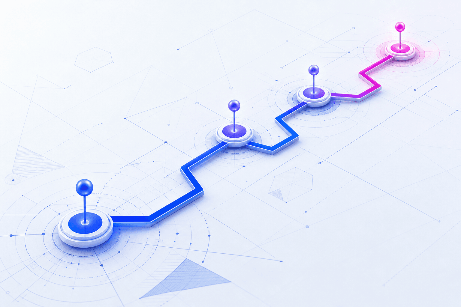Abstract path and checkpoint illustration