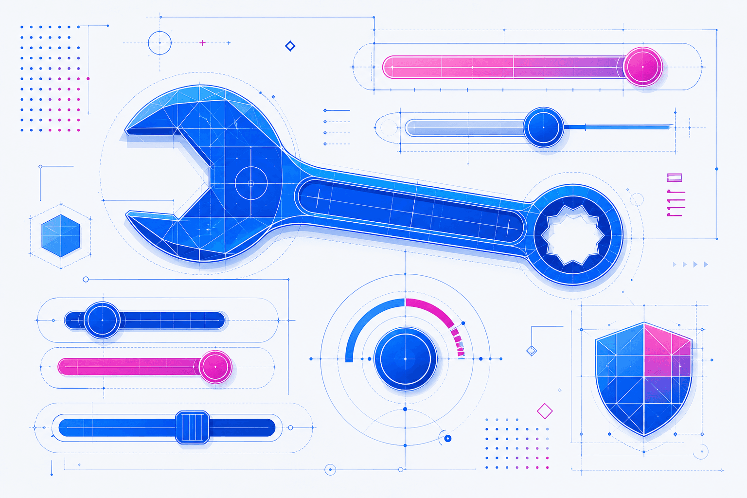 Abstract toolkit geometric illustration